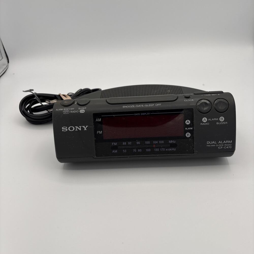 Vintage Sony Dream Machine ICF-C470 Dual Alarm Clock Radio AM/FM